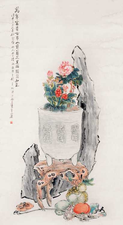 钱书成 清供 立轴